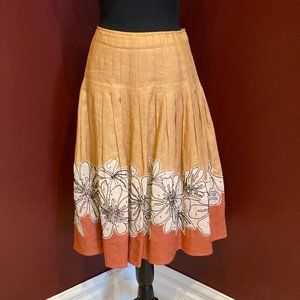 Vintage LAFAYETTE 148 Multi Linen Pleated Skirt 8